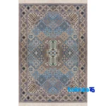 Nain Persian Rug Handwoven Blue Design material and craftsmanship (Weave close-up)