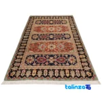 Detail view of Si Persia Handwoven Rug Colorful Design pile texture close-up