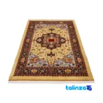 Weave close-up of Si Persia Handwoven Rug Elegant Gold Design material and craftsmanship