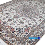 Nain Handwoven Carpet Rectangular Cream Design 10 kilograms - Weave close-up showing material and craftsmanship