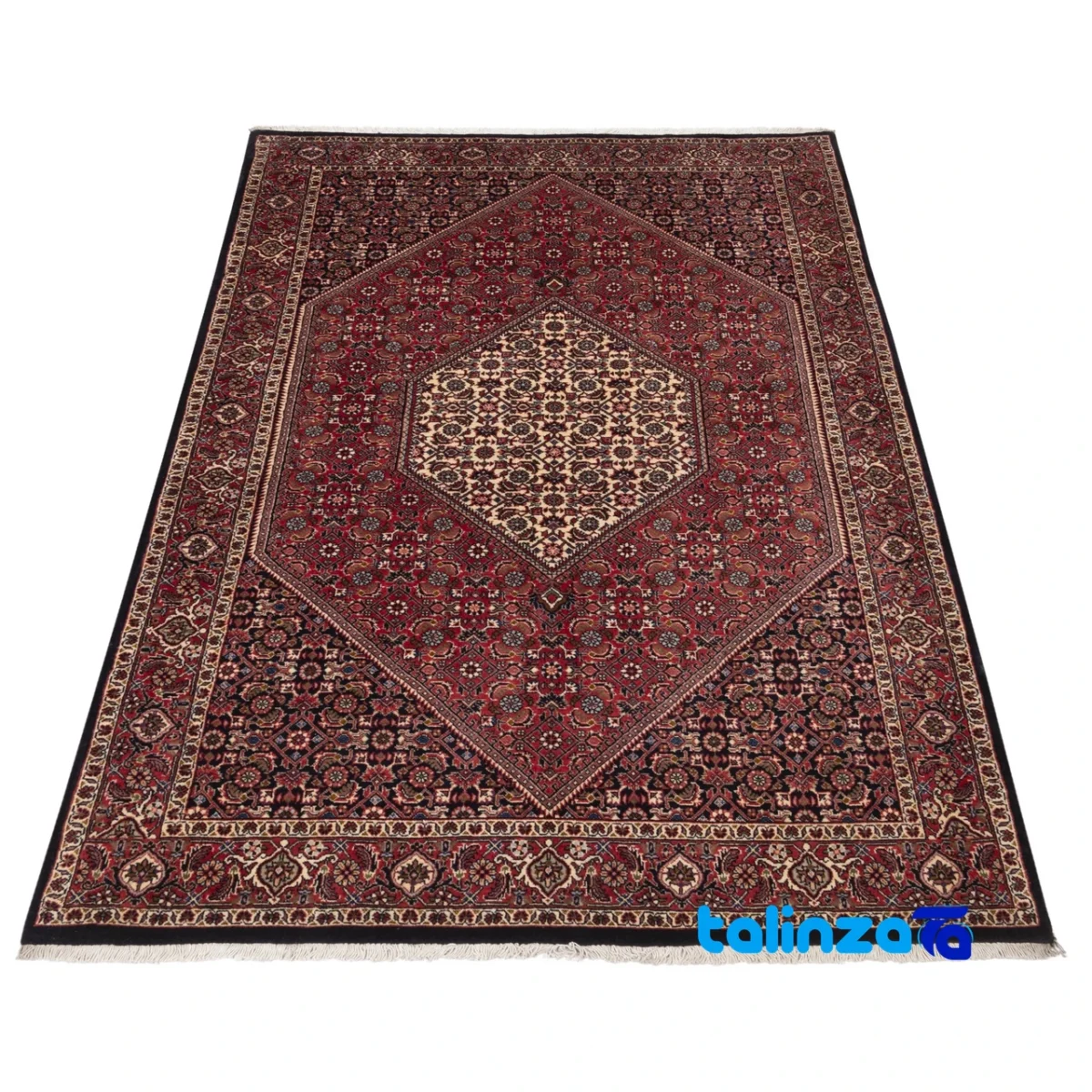 C Persian Handwoven Rug Luxurious Design 176x111x1 cm - Detail view showing pile texture close-up