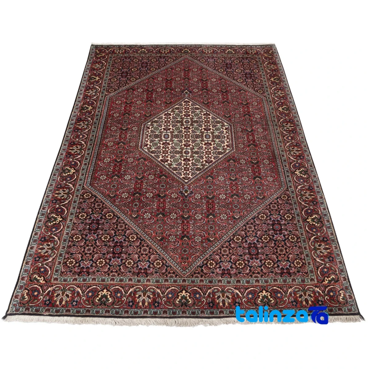 Cypressia Handwoven Rug Red material and craftsmanship (Weave close-up)
