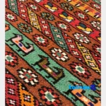 Turkmen Handwoven Rug Red material and craftsmanship (Weave close-up)