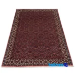 Cypress Handwoven Carpet Rectangular Luxurious Red - Detail view showing pile texture close-up