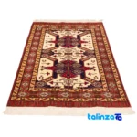 Cypress Persian Handwoven Rug Elegant Cream Design pile texture close-up (Detail view)