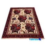 Detail view of Cypress Persian Handwoven Rug Stunning Design pile texture close-up