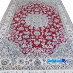 Nain Handwoven Rug - Rich Red Design 210 x 135 0. - Detail view showing pile texture close-up