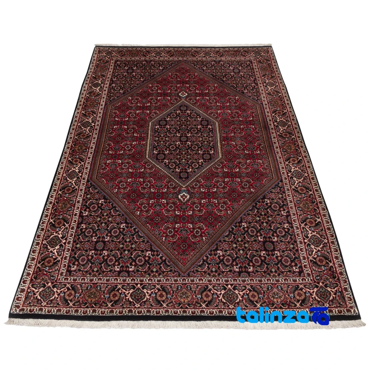 Detail view of Si Persia Handwoven Rug Red 184x110 cm pile texture close-up