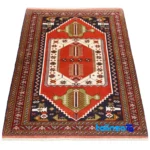 Weave close-up of Cypress Persian Handwoven Rug Model 179841 Copper material and craftsmanship