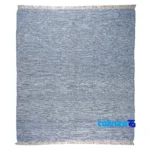 Handwoven Blue Modern Carpet - Code 21 Hand wash only pile texture close-up (Detail view)