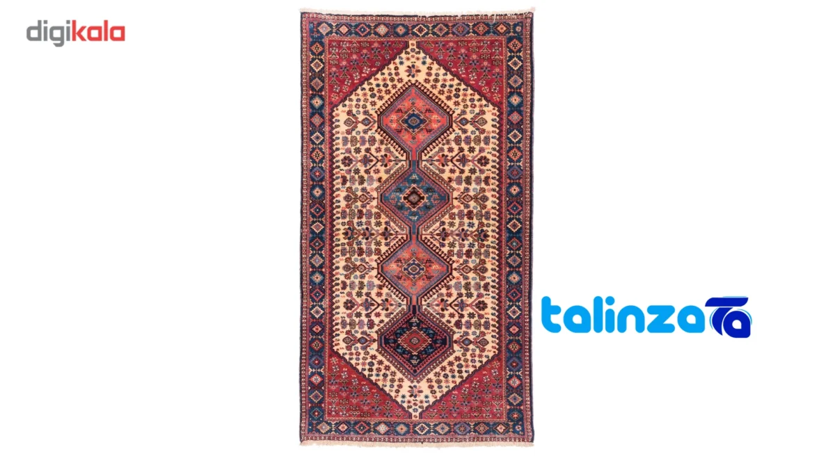 Detail view of C Persia Handwoven Carpet - Elegant Cream Design pile texture close-up