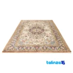 Khorasan Handwoven Carpet - Traditional Design - Detail view showing pile texture close-up