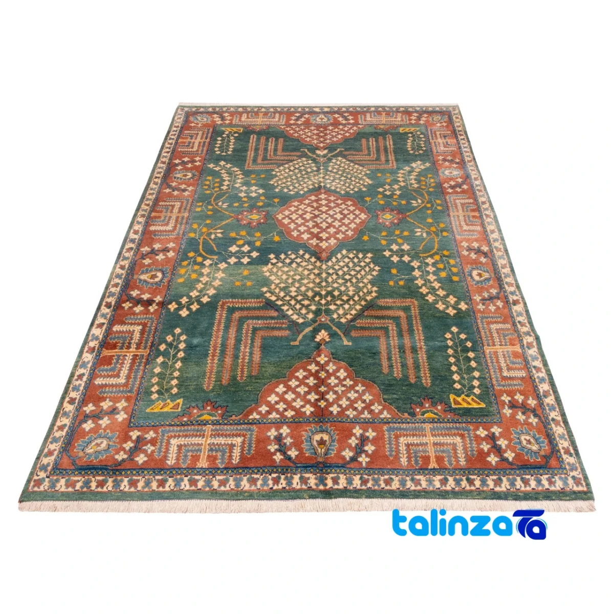 C Persia Handwoven Rug Elegant Design 296 x 194 - Weave close-up showing material and craftsmanship
