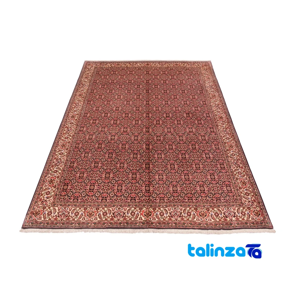 Si Persia Handwoven Carpet Elegant Design - Detail view showing pile texture close-up