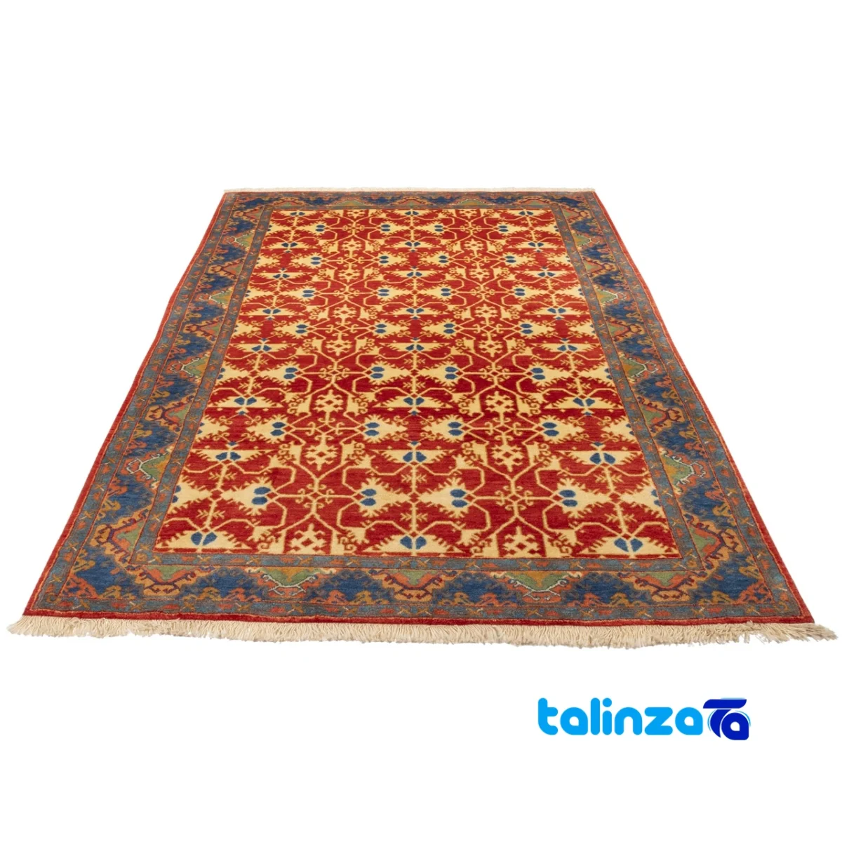 Si Persia Handwoven Rug Luxurious Red material and craftsmanship (Weave close-up)