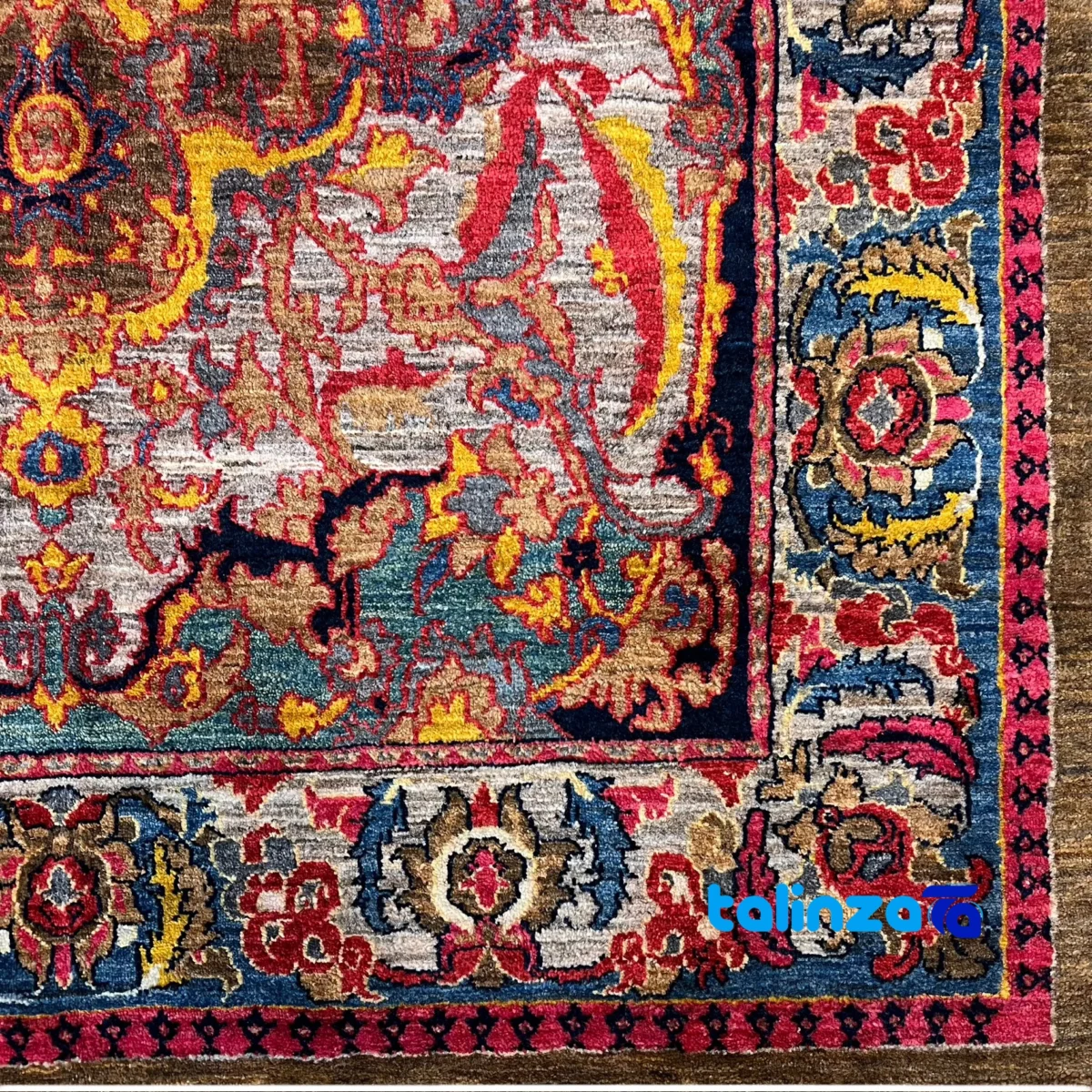 Handwoven Carpet Modern Design Colorful material and craftsmanship (Weave close-up)