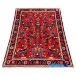 Detail view of Persia Handwoven Carpet Red 125 x 82 pile texture close-up