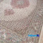 Weave close-up of Handwoven Fish Design Carpet AA material and craftsmanship