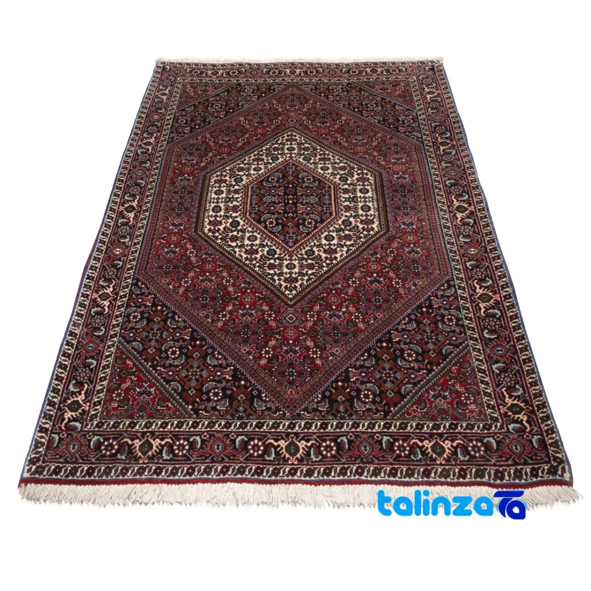 Persia Handwoven Rug Traditional Design Red - Weave close-up showing material and craftsmanship