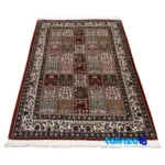 Persia Handwoven Rug Colorful Design - Detail view showing pile texture close-up