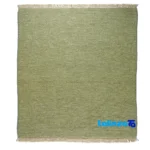 Moroccan Handwoven Rug Green material and craftsmanship (Weave close-up)