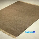 Handwoven Carpet Modern Design Brown pile texture close-up (Detail view)