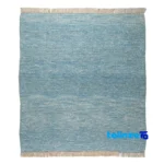 Weave close-up of Persian Handwoven Moroccan Rug Blue material and craftsmanship