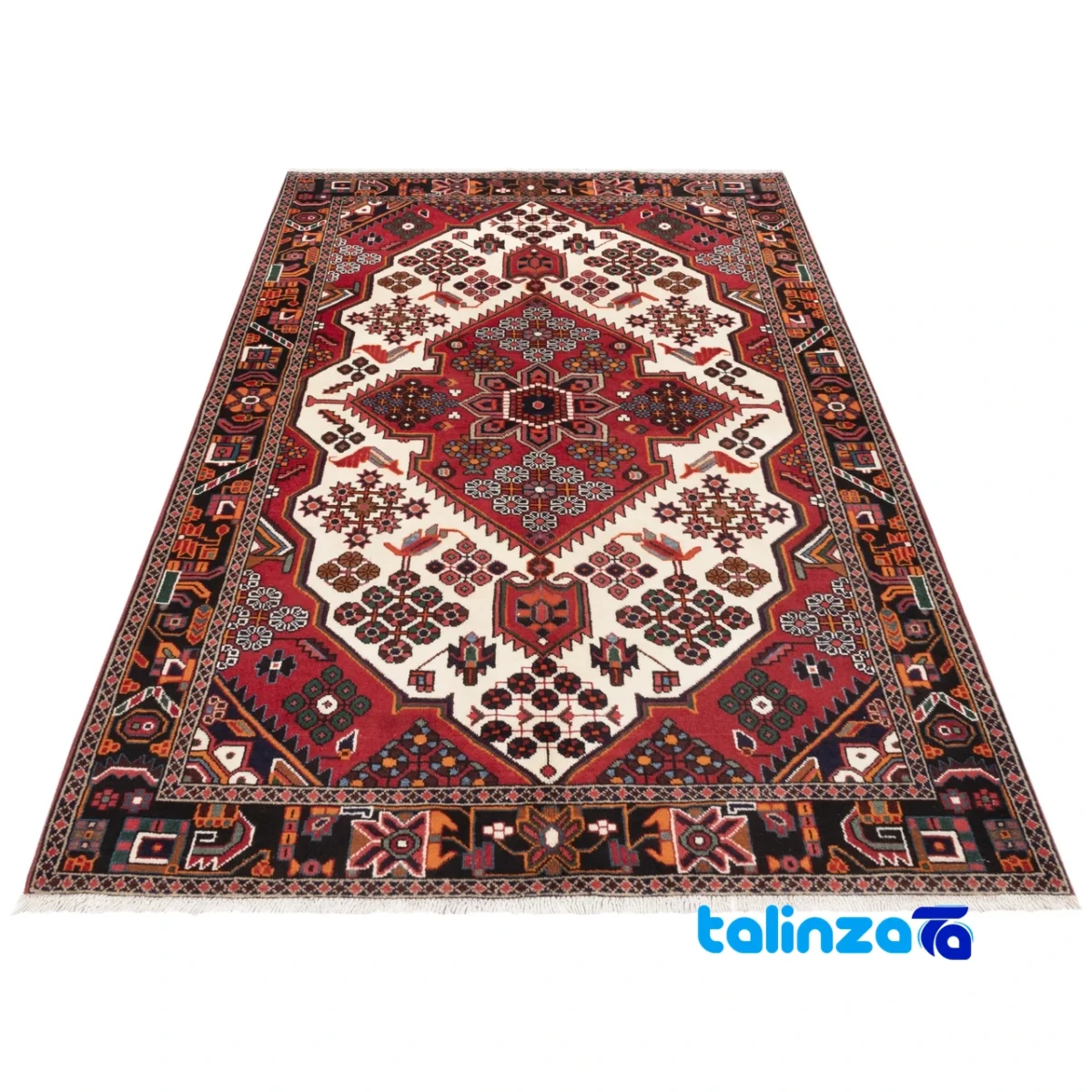 C Persia Handwoven Rug Elegant Design - Weave close-up showing material and craftsmanship