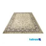 Handwoven Persian Rug YAZD Design Elegant Cream - Detail view showing pile texture close-up