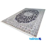 Nain Handwoven Carpet - Elegant Lajack Design pile texture close-up (Detail view)