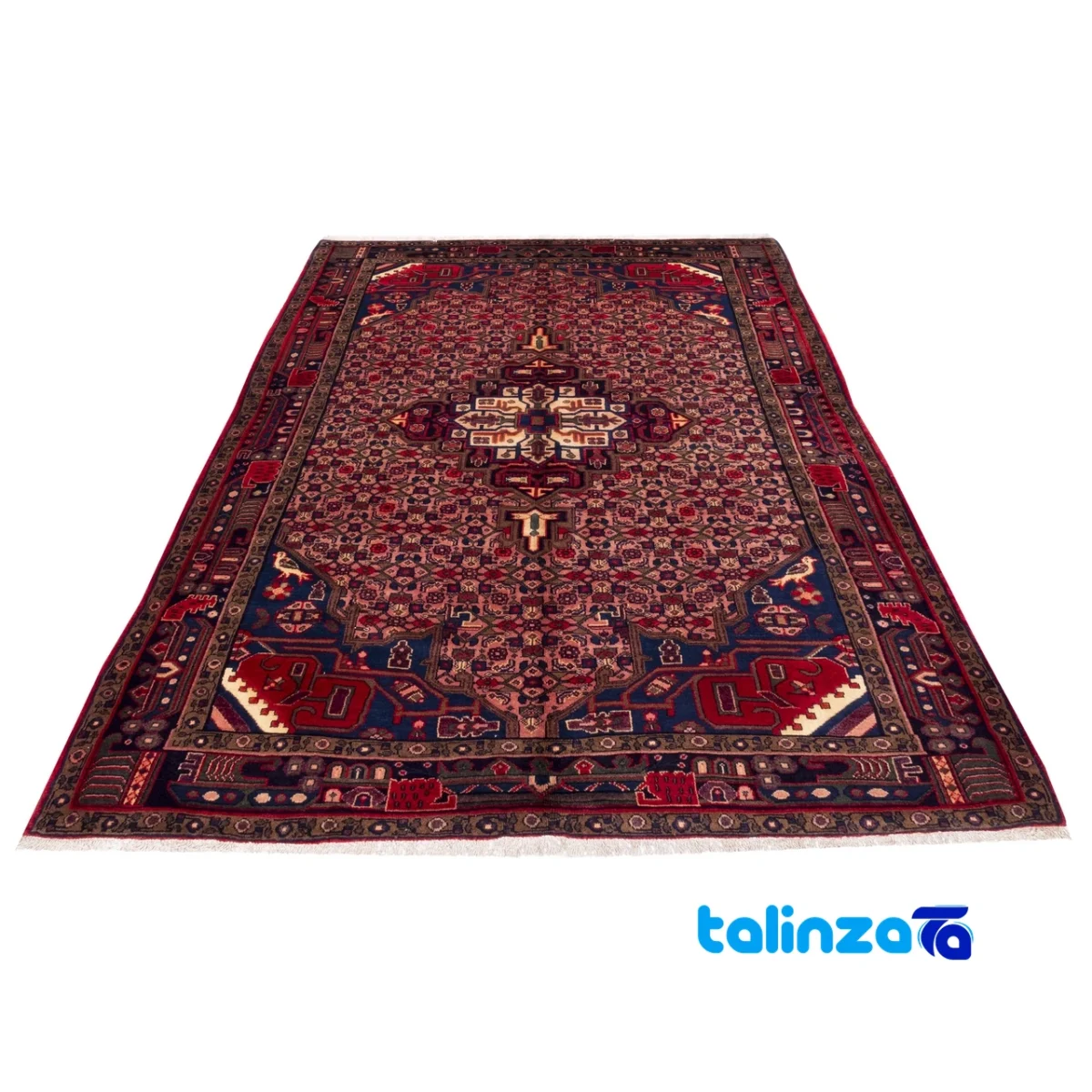C Persia Handwoven Rug Elegant Peach Design Handwash only material and craftsmanship (Weave close-up)
