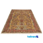 C Persia Handwoven Rug Elegant Floral Design - Detail view showing pile texture close-up