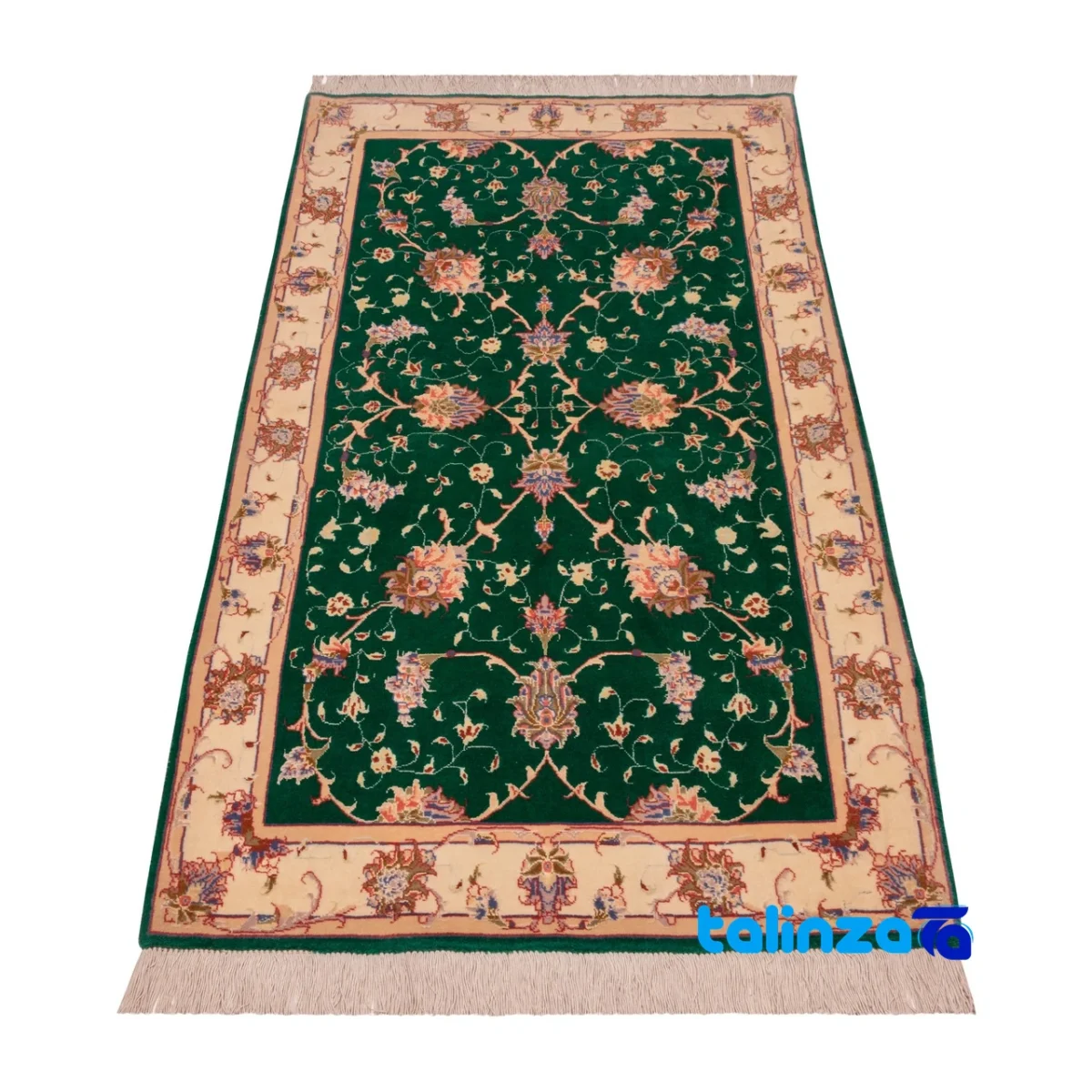 Persia Handwoven Rug Green 138x78x1 cm - Weave close-up showing material and craftsmanship