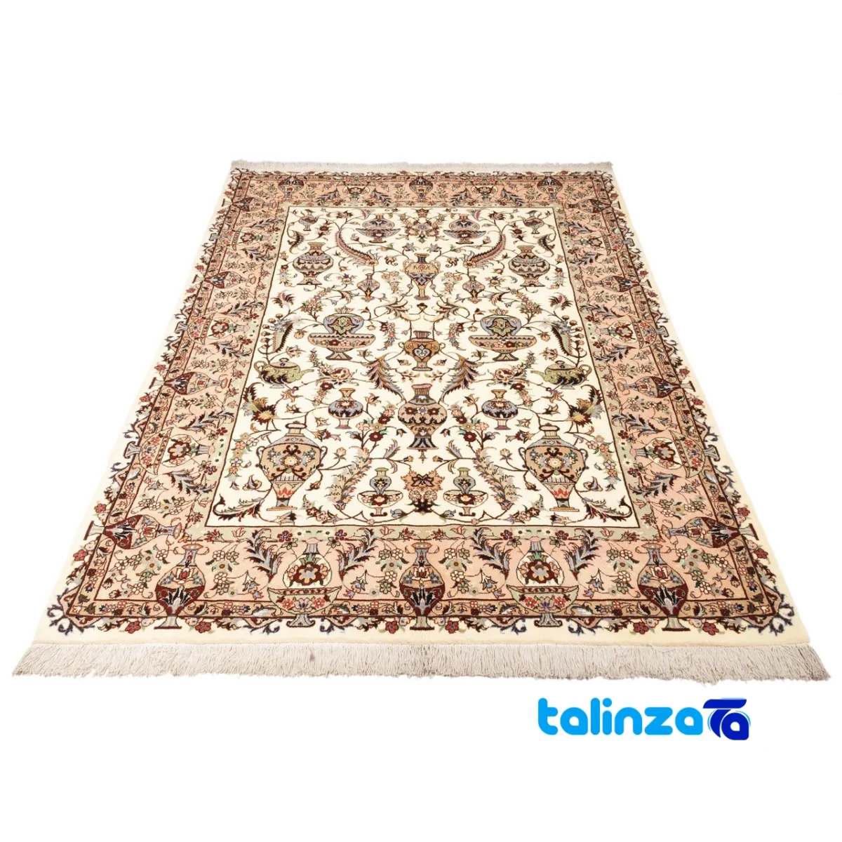 C Persia Handwoven Rug Elegant Design - Detail view showing pile texture close-up