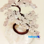 Packaging view of Quartz Rose Decorative Tree Model Piece label and