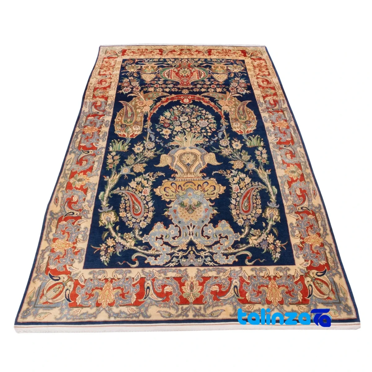 Detail view of C Persia Handwoven Rug Elegant Design 348x207x1 cm pile texture close-up