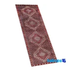 Senandaj Handwoven Runner Rug - Traditional Fish Design material and craftsmanship (Weave close-up)