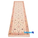 Cypress Persian Handwoven Runner Rug Cream 280x77x1 cm pile texture close-up (Detail view)