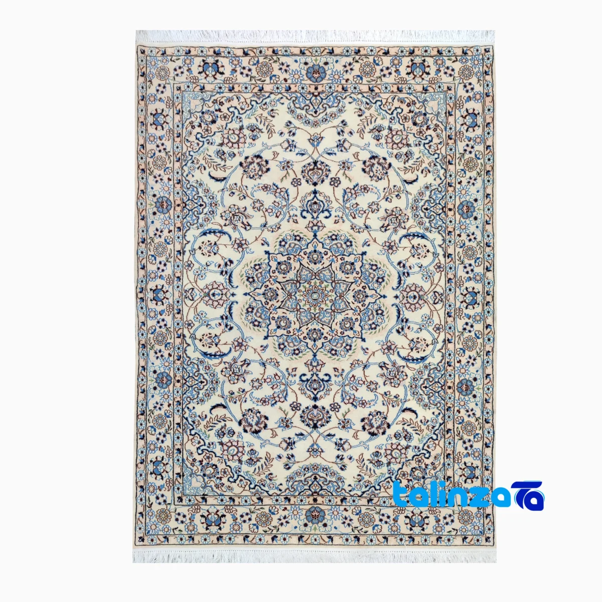Weave close-up of Hirad Handwoven Area Rug Elegant Design material and craftsmanship