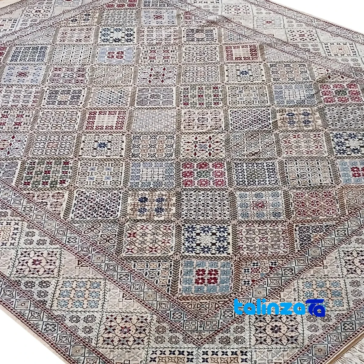 Nain Handwoven Rug 7. Traditional Design - Weave close-up showing material and craftsmanship