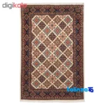 Cypress Persian Handwoven Rug Geometric Design - Detail view showing pile texture close-up