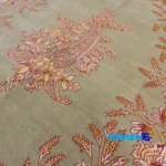Weave close-up of Handwoven Persian Rug Rectangular Traditional Design material and craftsmanship