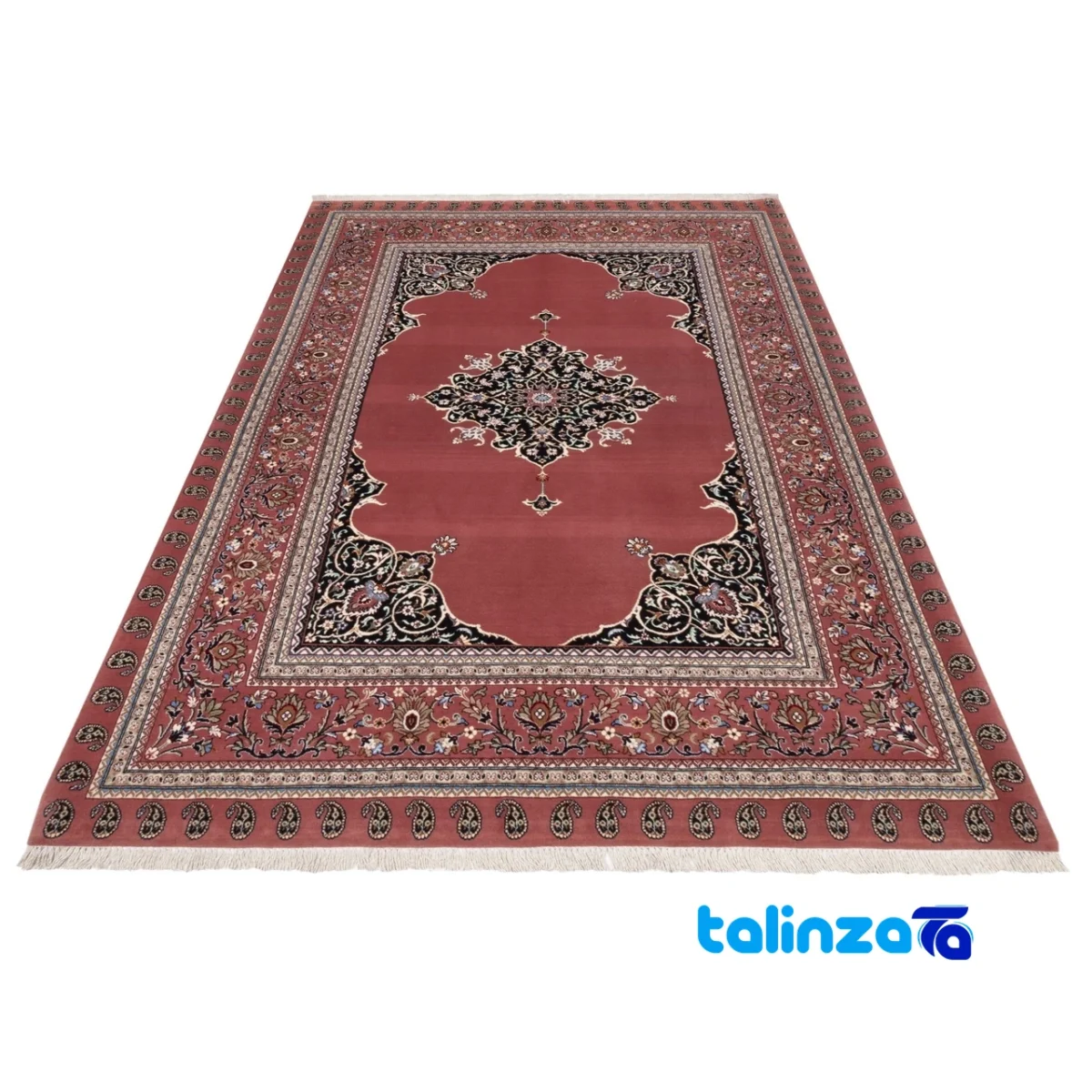 C Persia Handwoven Area Rug - Rich Copper Design material and craftsmanship (Weave close-up)