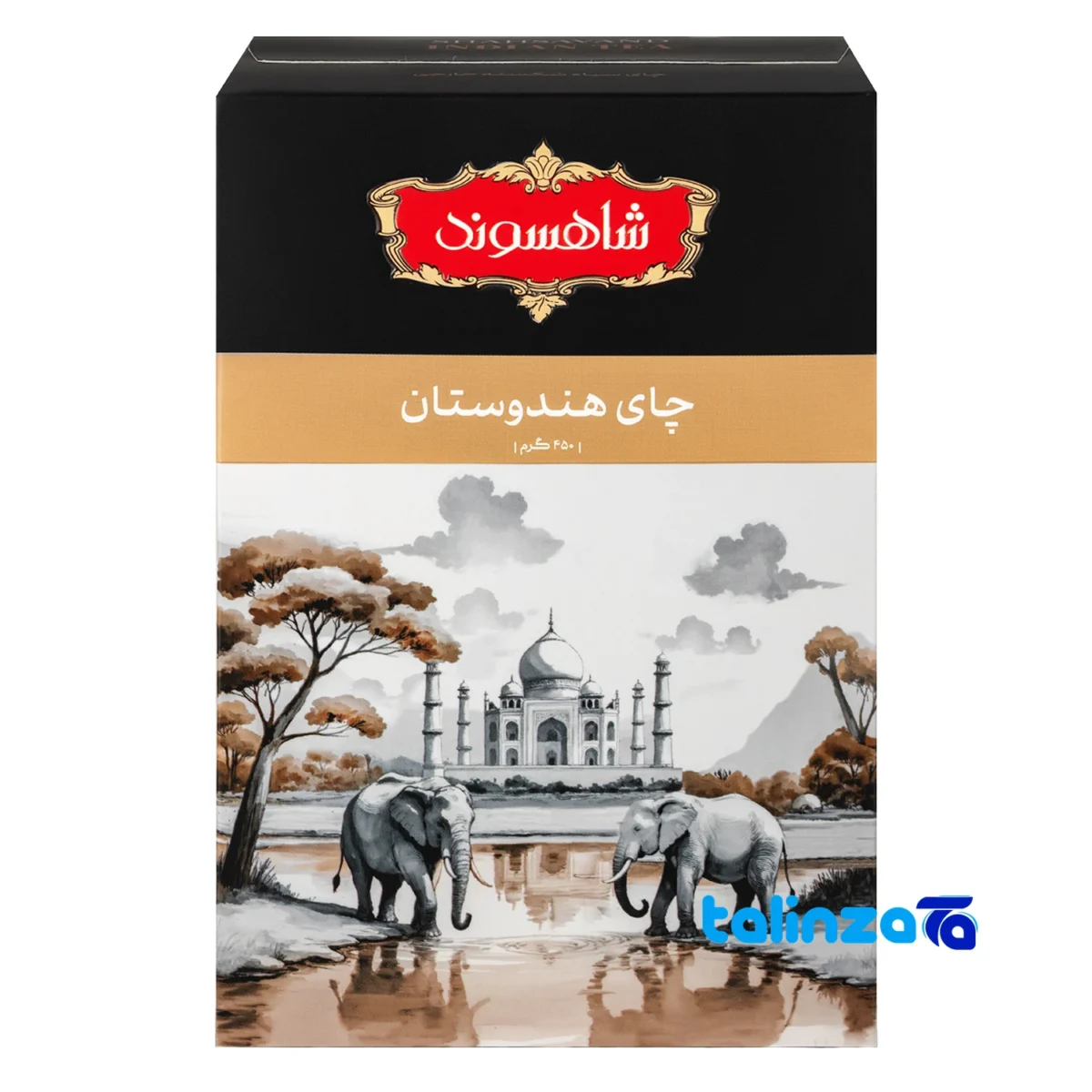 Side view of Shahsavand Black Tea Kolkata Simple Simple Side of the tea package