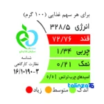 Packaging view of Akbar Rastgoo Piarom Dates Organic 680 grams label and
