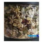 Detail view of NutLine Salad Mix Healthy 600 grams nuts close-up texture