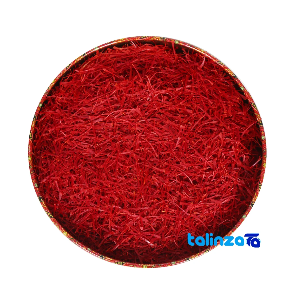 Packaging view of Eliseh Saffron Khatam Red 50 grams label details and pack finish