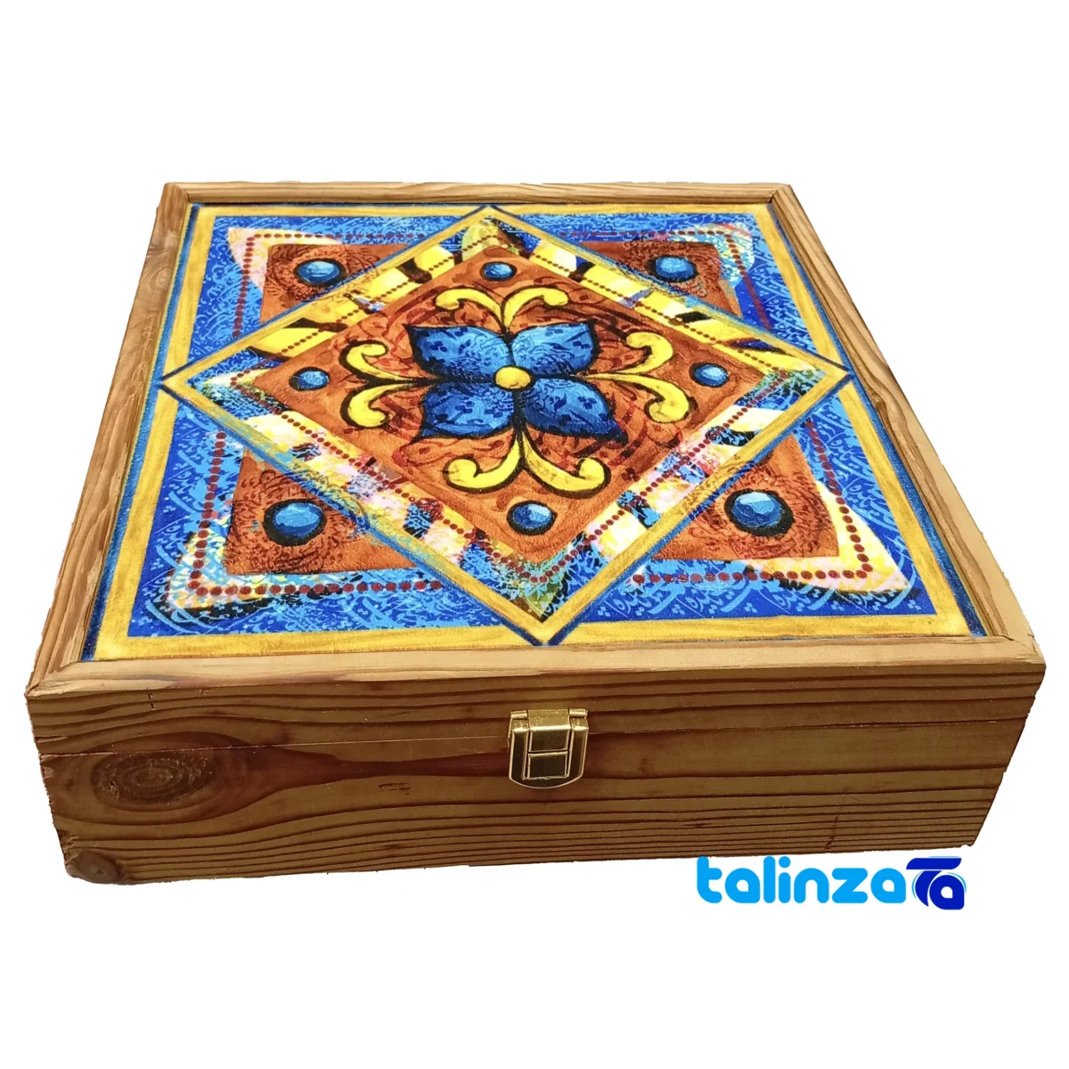 Packaging view of Soqat Saffron Gift Set Premium Mortar Teapot boxed label details and pack finish