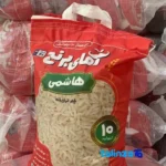Detail view of AghayeBerenj Hashemi Rice Organic 100 percent grain close-up