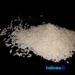 Detail view of Mehman Navaz Rice Organic Hashemi White grain close-up